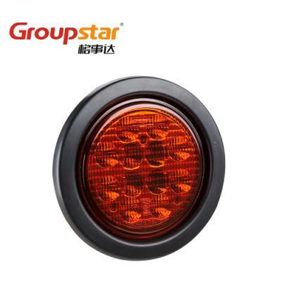 E-MARK DOT UV PC 24V 12V 4 Inch Round Truck Trailer LED Tail Stop Lights Car Accessories Auto Lamp