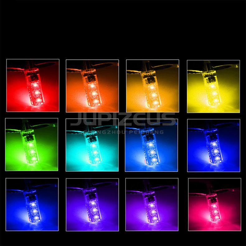 T10 5050 6SMD Remote Control Car LED T10 RGB Light Bulb T10 LED Bulbs