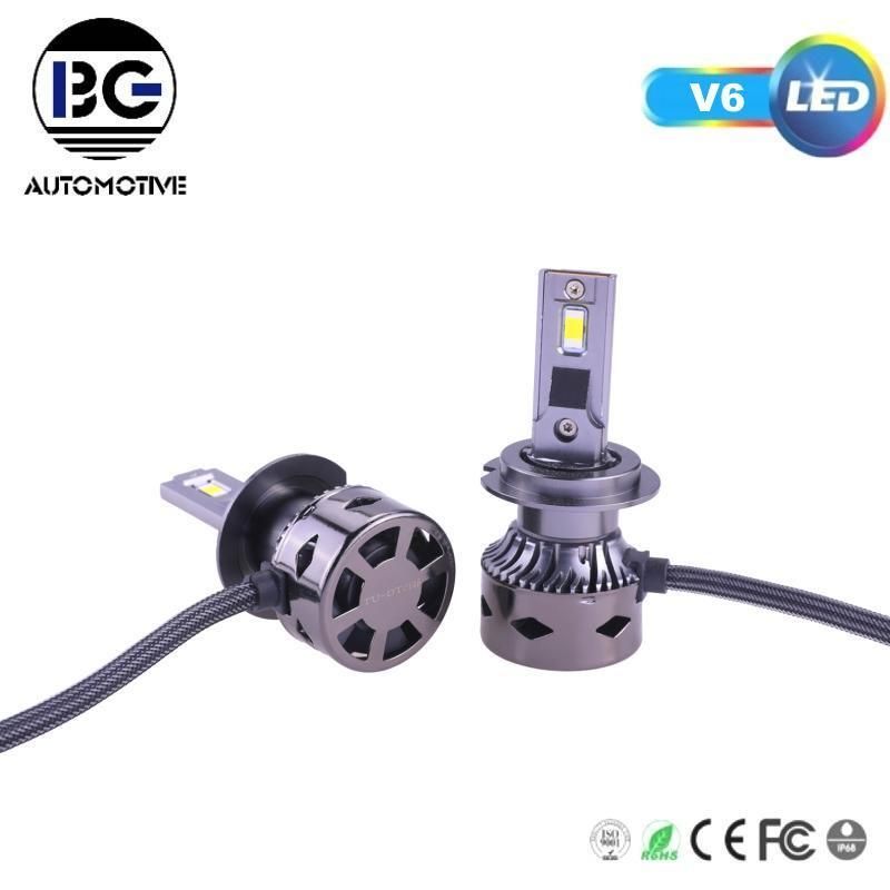 Customize 6000lumen 70W Fan 6000K 3000K H4 LED Car Light Bulb H3 H11 9005 9006 880 H7 LED V6 H7 LED Headlight