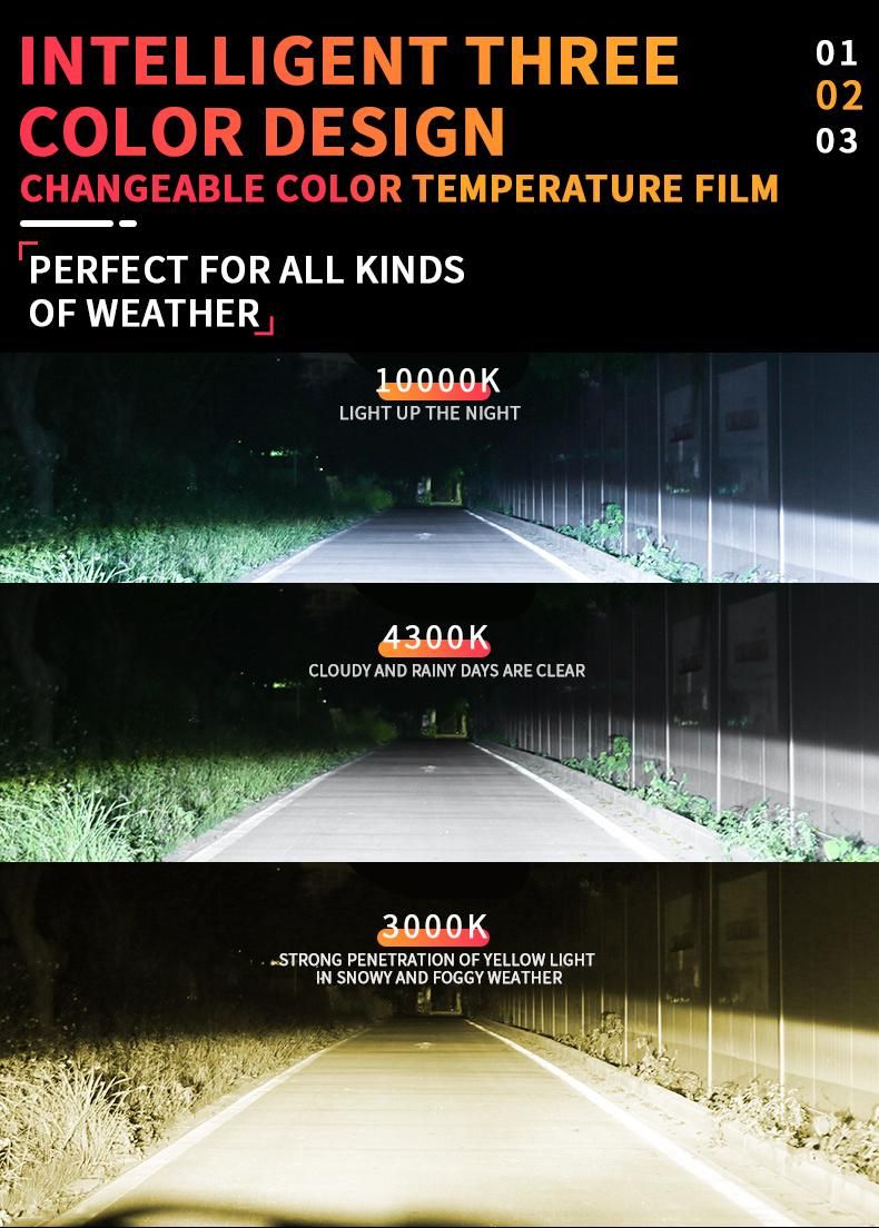 Weiyao V20 LED Headlight H1 H4 H1 H7 H11 9005 9006 Auto Lighting Kidsv20 8500lm 60W 6000K LED Headlights