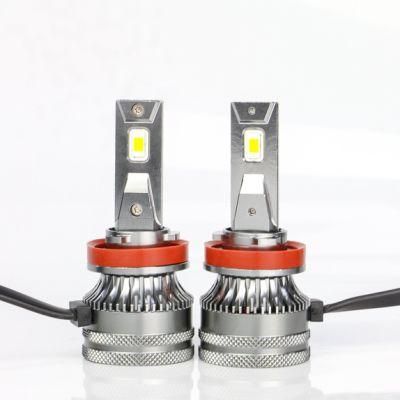 V15 New Wholesale High Lumen Fanless Amber Green 24V 12V Auto 9006 9005 H1 H7 H11 H4 Car LED Headlight for Truck