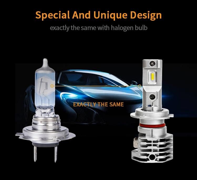 Aurora Super Bright 1+1 Design Car LED Headlamp H4 Fan Car LED Headlight Bulbs