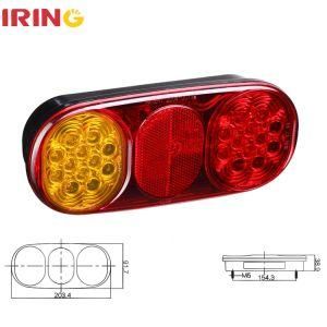 Waterproof LED Indicator/Stop Combination Tail Light for Boat Trailer with Number Plate