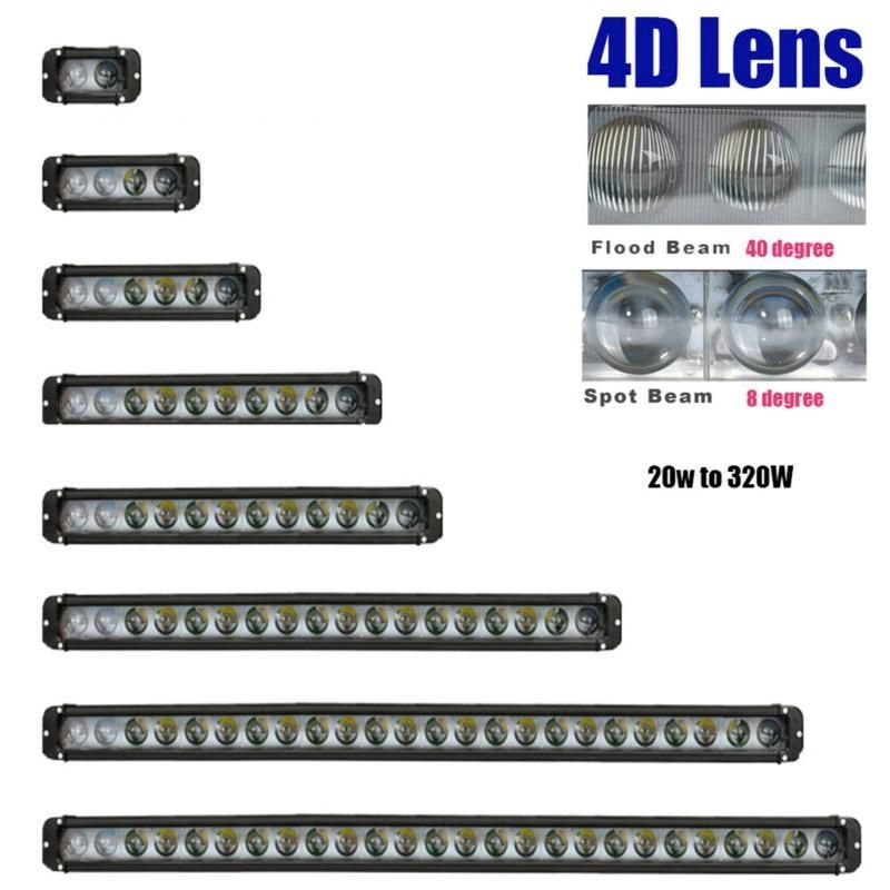 100W LED Aluminum Strip Car Light Bar with 4D Lens