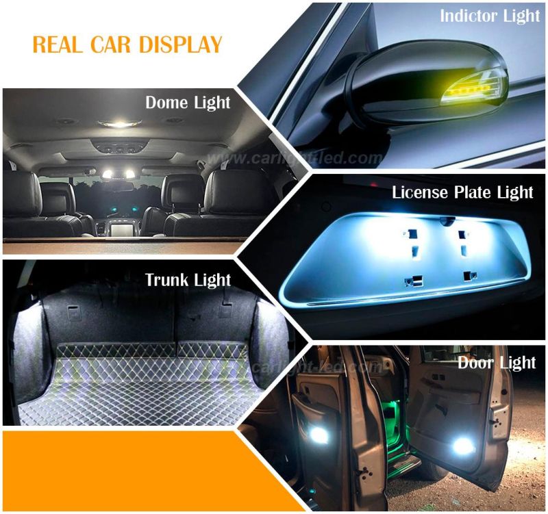 194 LED Light Bulb 6000K 168 T10 Car Dome Map Door Lights