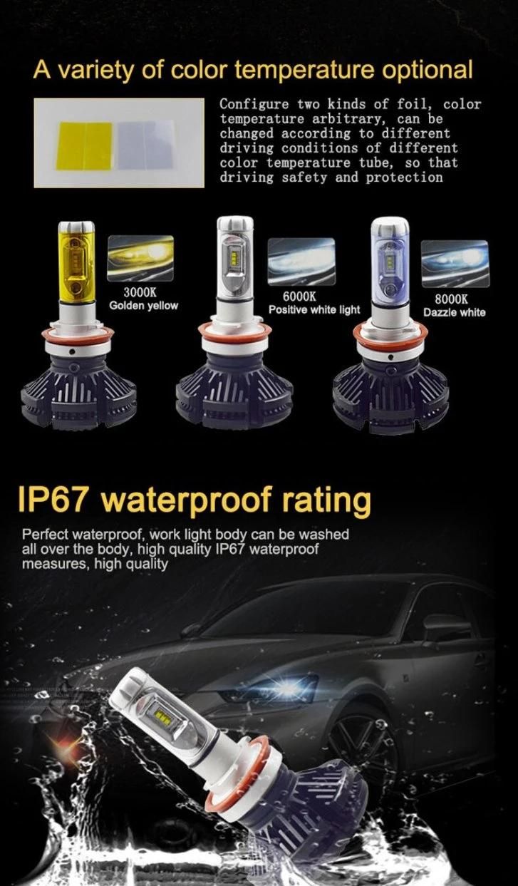 X3 H4 H7 LED Car Light H1 Blue Color LED for Car