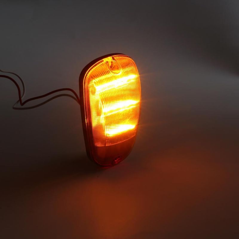 Manufacturer 10-30V Amber Truck LED Signal Side Marker Indicator Lamp Auto Lamp