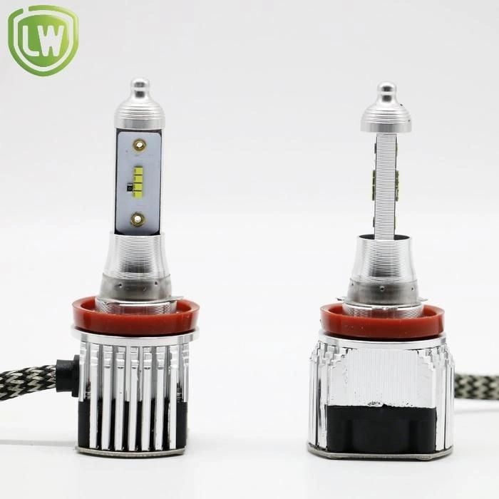 Auto LED Light Zes 3rd Csp Chips 60W 8000lm Canbus H8/H9/H11/H16 LED Headlight Globe Kit