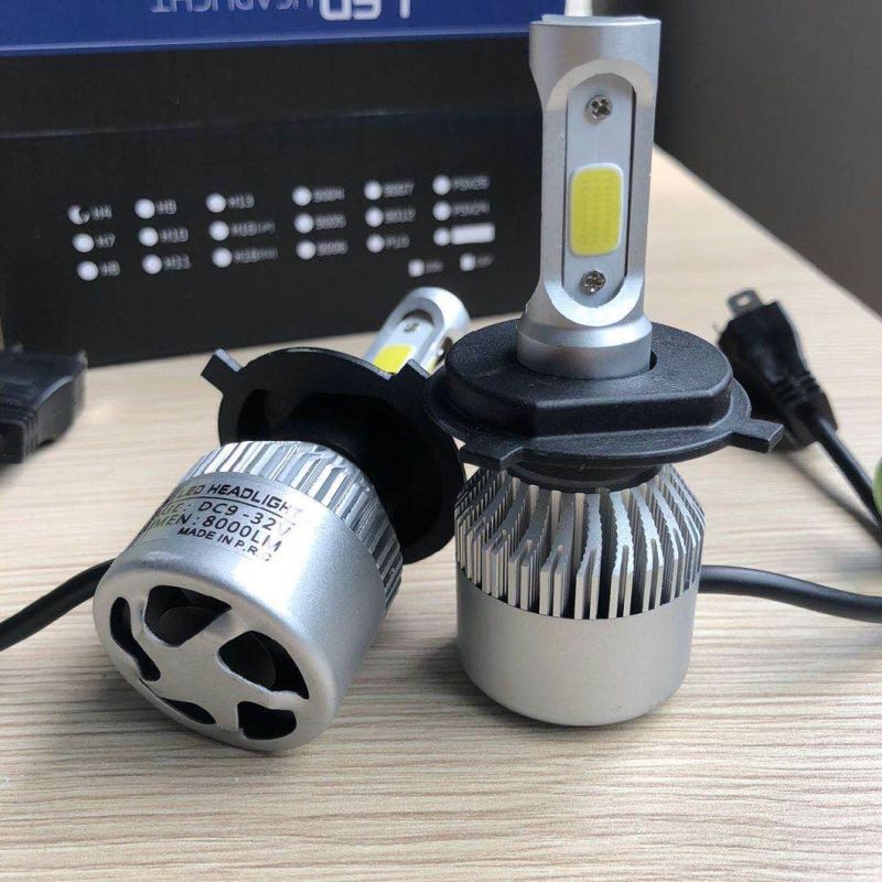 Wholesale Lowset Price C6 S2 H1 H4 H3 H7 Hb3 Hb4 COB Chip 3000K 6000K Super Bright Universal Car LED Headlight