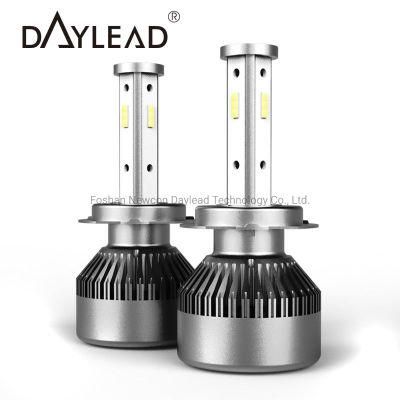 High Lumen LED Headlight H4 H7 4 Sides Csp Chip Auto Headlight Bulb