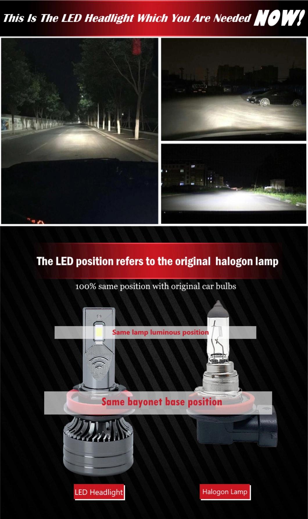 H8 H9 H1 H3 LED H4 H7 H11 9005 9006 Car LED Fog Headlight Bulbs 6000K White Auto Fog Lamp Day Running Light