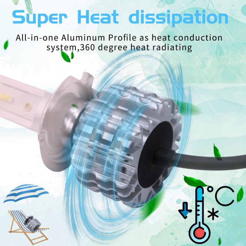 IP68 High Power Super Bright Wholesale K1 Car LED Headlighting LED Light Bulb H4 H13 9004/9007 LED Headlight