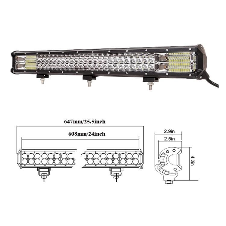 12" 20" 23" 28" 31" 3-Row LED Light Bar 180W 288W 360W Combo Beam LED Work Light Bar 12V 24V Truck SUV ATV 4WD 4X4 Offroad LED Light Bar