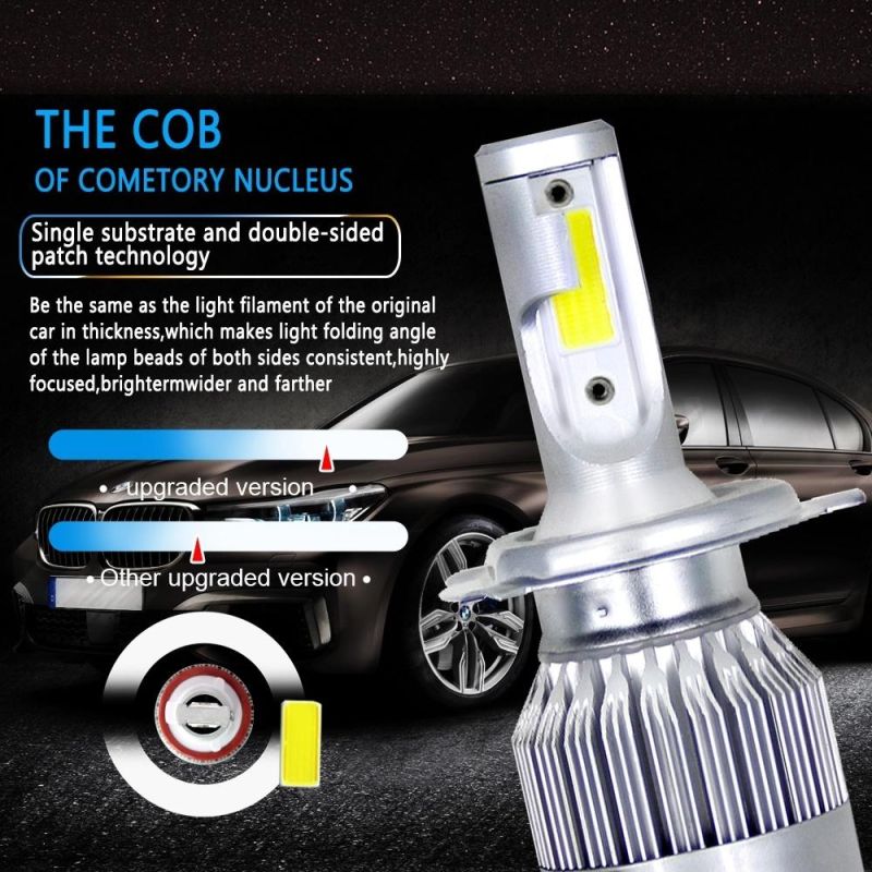 C6 LED Light Auto Head Lamps C6 LED Head Light 9005 9006 9007 H1 H3 H4 H7 H11 Auto LED Head Light C6 LED Light