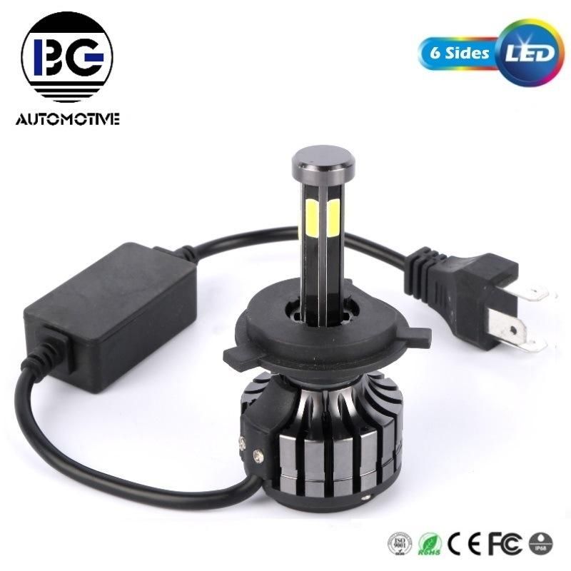 LED Lights 6 Sides Auto Car Waterproof Lamp H1 H3 H11 9005 9006 H7 H4 Car LED Headlight