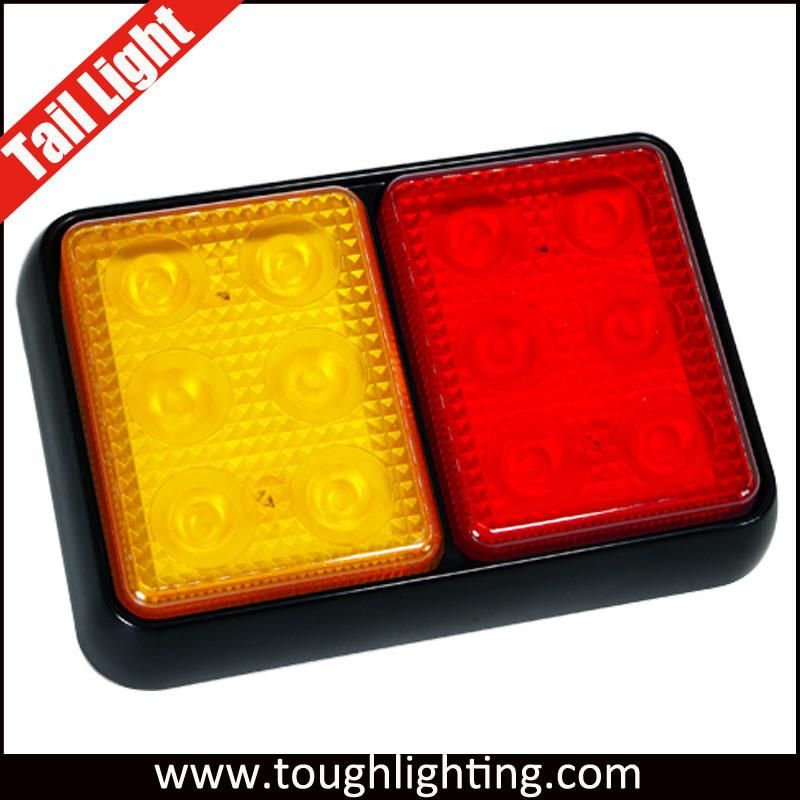 E-MARK Approved 10-30V 9.13" 3 Pods LED Tail Light for Truck Trailers