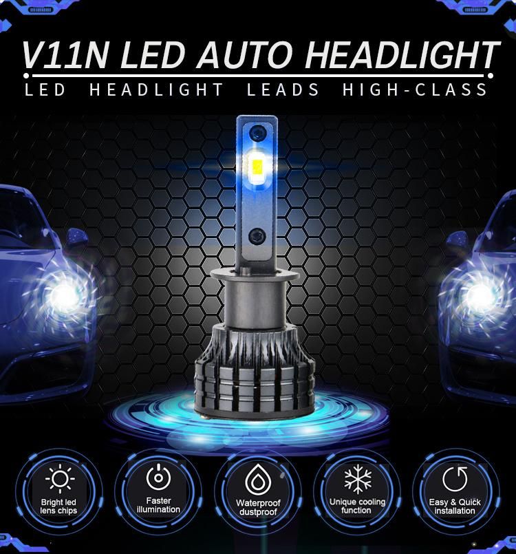 Weiyao V11n Hot Selling 100 Percent New Arrival H7 5500lm 45W/Per Set Auto Motorcycle Mini LED Headlights