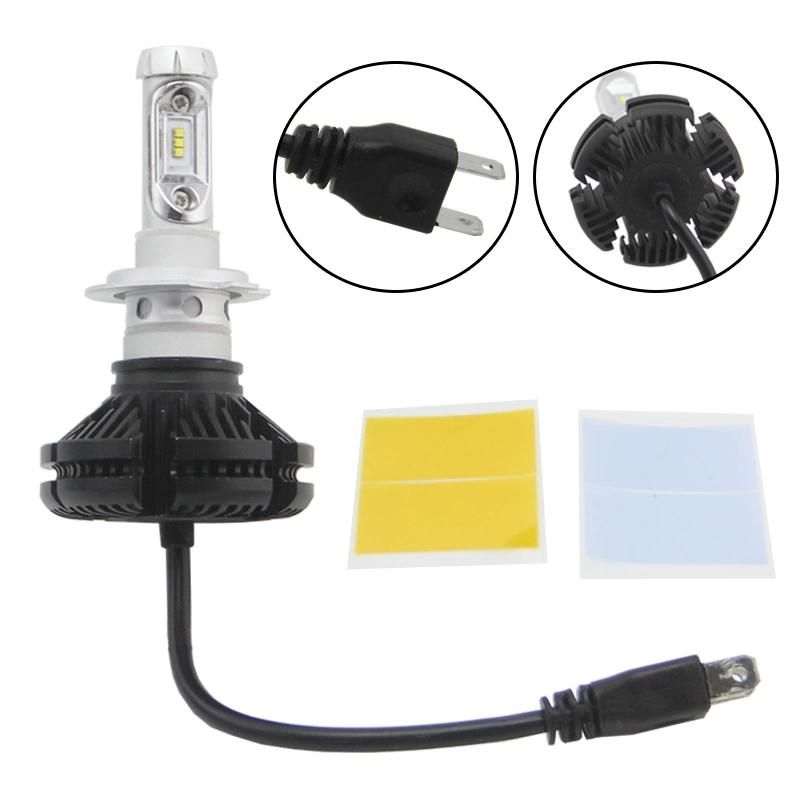 Fanless Zes Chips 4000lm X3 LED Headlight for Cars