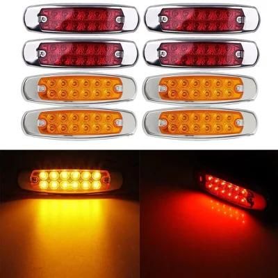 Trailer Trucks Caravan Side Clearance Marker Light Lamp Amber Red White 9-36V 24V 12V LED Side Marker Lights