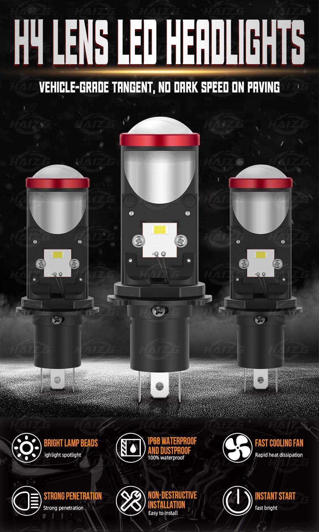 Haizg Factory Supply Double Beam H4 Lens Car LED Light