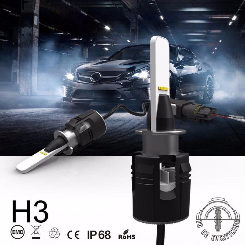 High Lumen 6000K 24W 3600lm Car LED Headlight H1