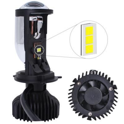 6000lm 6500K Fanless H4 LED Headlight Projector for Car LED Light H11 H7 Lens