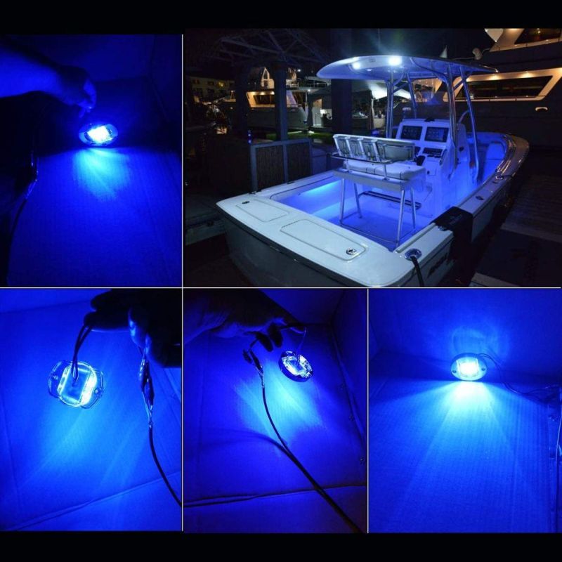 LED Accent Lighting Waterproof 12V Blue White LED Boat Courtesy Lights