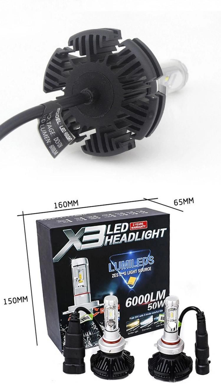 LED Lights on Headlights 6000lumen 12V DC Quality LED Headlights