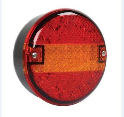 12V/24V E-MARK Round Hamburger Aftermarket LED Truck Tail Lights