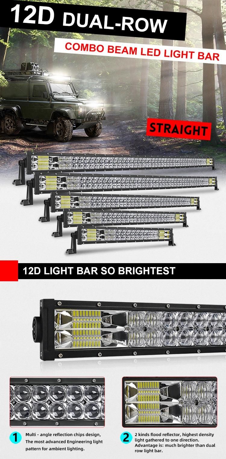 New Arrival 12D Reflector 12V Car Modified LED Lights 22" 32" 42" 50" 52 Inch Offroad 4X4 Truck LED Bar Lights