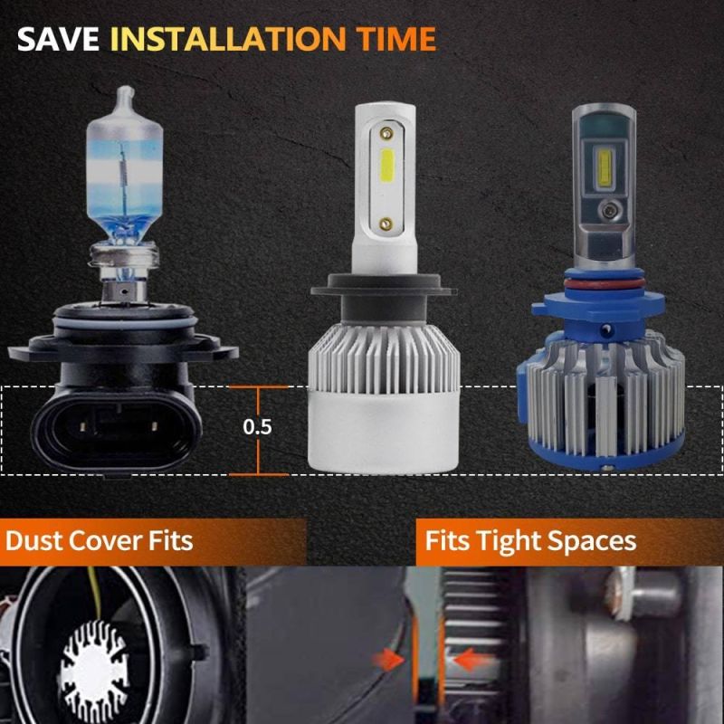 Popular Auto Lighting System 60W 6500K 6000lm S2 LED Headlight