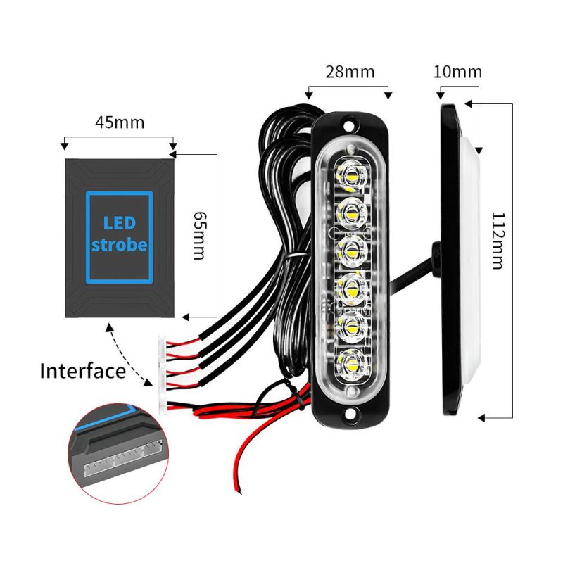 Dxz Car 12V 4in1 LED Car Eagle Eye Emergency Strobe Lights Remote Control Kit