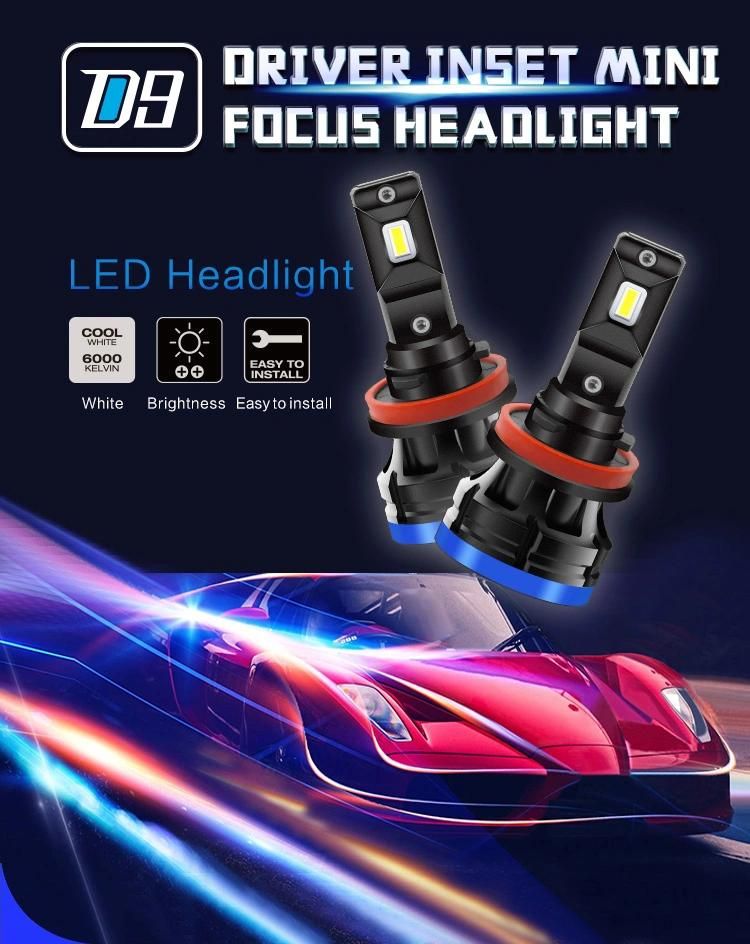 K9 LED Car Headlight H7 Car Motorcycle Bulbs 7200lm 80W H4 Waterproof Lamp