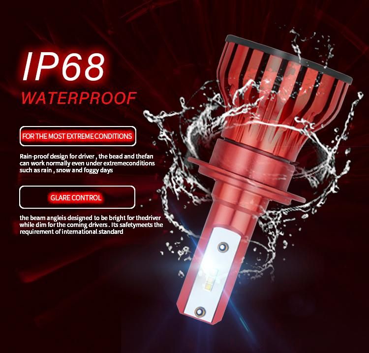 V28 Perfect Beam Pattern 6500K White Color 6500lm 60W H4 H7 LED Auto Headlight 9006 LED Headlight Bulb