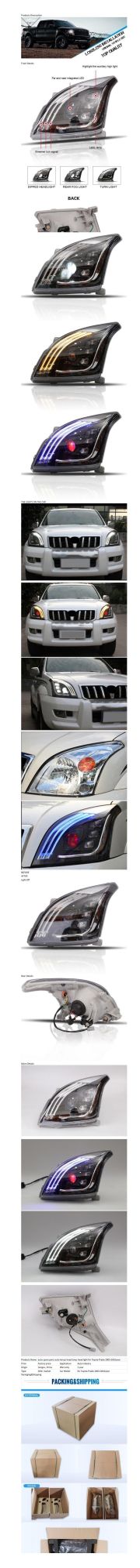 Auto Spare Parts Auto Lamps Head Lamp Head Light for Toyota Prado Headlight 2003-2010year