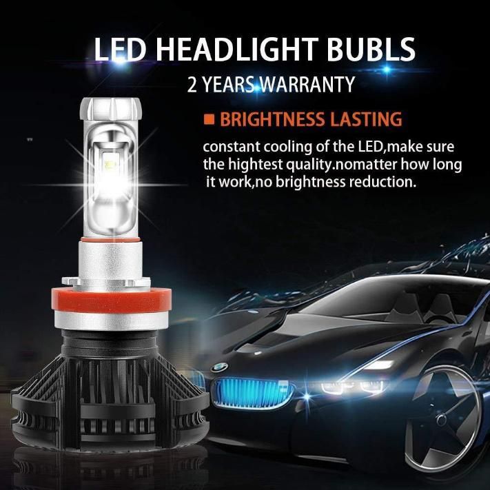 Car Headlight Zes H4 LED H7 H11 3000K 6000K 8000K Hb3 9005 Hb4 9006 Car LED Lights Bulbs 50W 6000lm Headlight Auto X3 Lamps