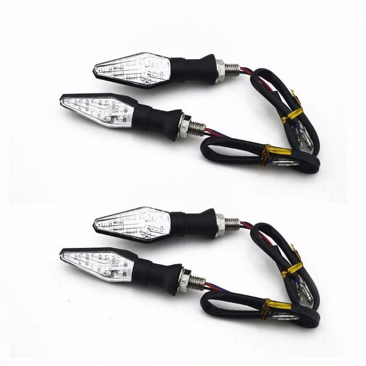 Facotry Supply LED Turn Signal Lamp Blue & Amber Blinker Light Motorcycle Flasher 12 LED Motorbike Indicator Light Dual Color LED Bikeindicator