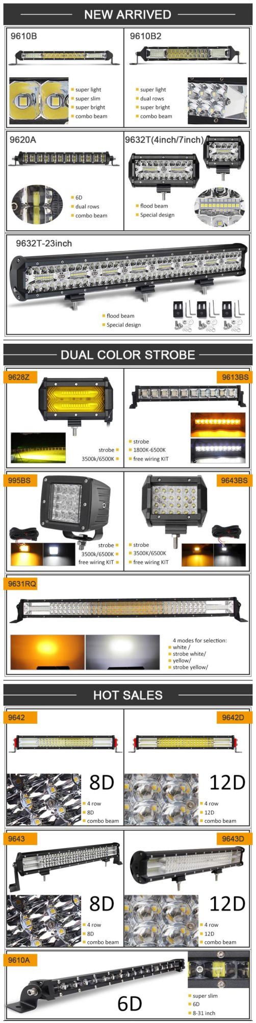 9d Triple Row Waterproof 20 Inch 120W Super Bright 4X4 Car Offroad Jeep LED Light Bar