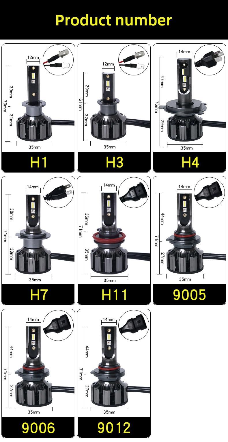 APP Bluetooth Control RGB Car LED Headlight Changeable Color Light H1 H3 H8 H9 H11 9005 9006 Auto Head Lamp LED H4 LED H7 Bulbs