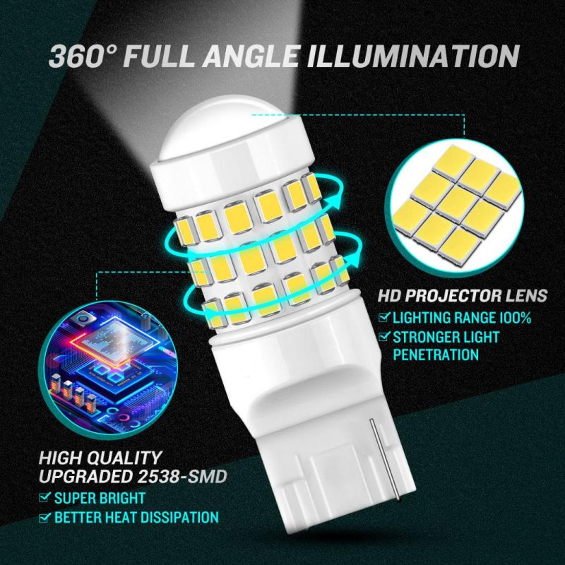 Super Bright 7443 7440 51SMD Auto LED Bulbs Used for Reverse Brake Tail Lights White Turn Light