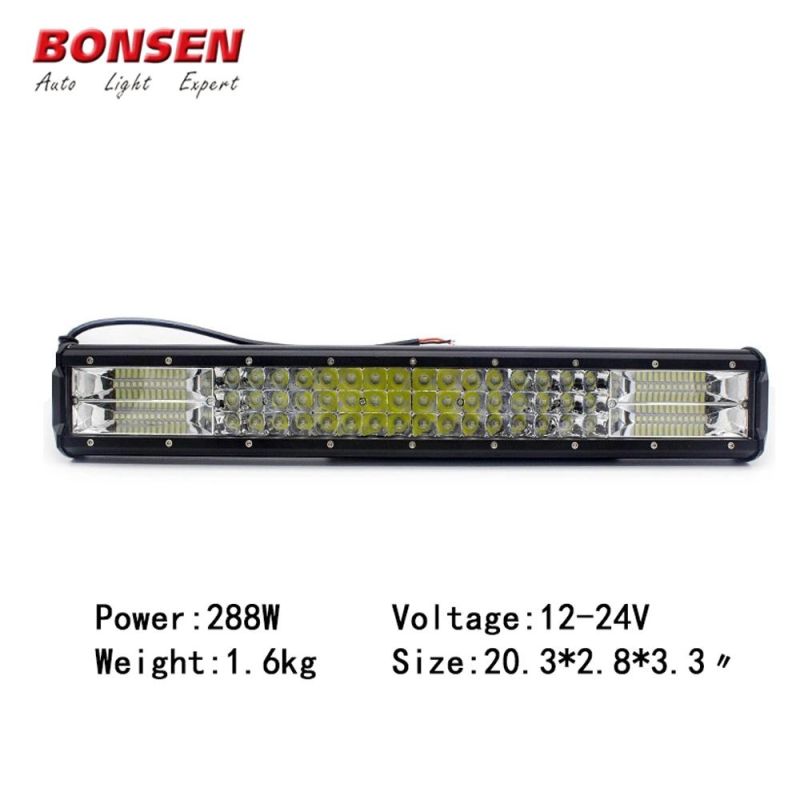 Factory Price 3 Row High Power 20inch Triple Row off Road SMD 3030 Truck LED Work Light Bar for Car