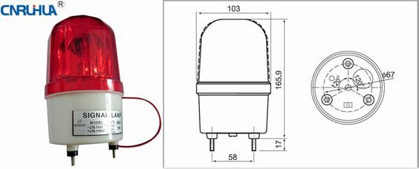 Factary Hot Sale Revolving Warning Light Lte-1101