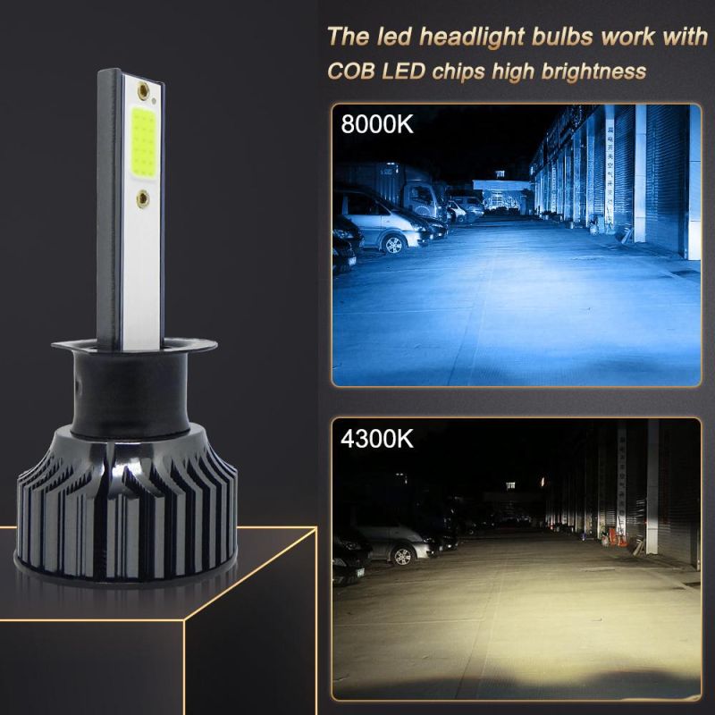 Powerful Super Bright LED LED Headlight H1 Auto Lamp Car Automobiles LED Head Lamp 12V 24V 8000K Blue Light