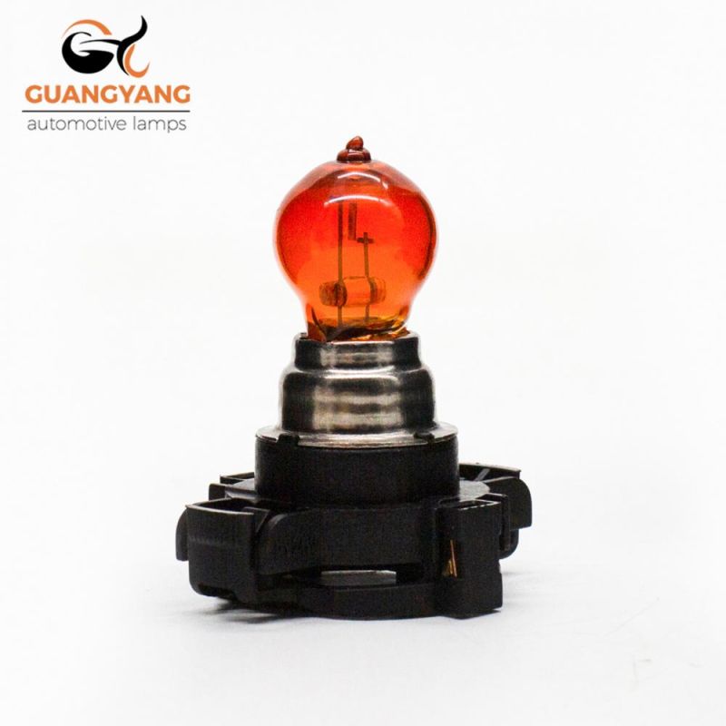 Manufacturer Py24W Fog Lamp Brake Light 12V 24W Amber Quartz Glass Amber Warm White Car Bulb Tail Light