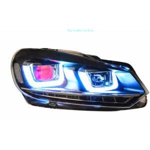 Golf 6 Headlight 2008 2009 2010 2012 2018 for Golf R20 LED Head Lamp with Demon Eyes Wholesale Price