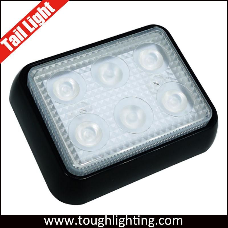 Emark 12-24V LED Rectangle Vehicle Stop Turn Rear Tail Lights for Truck Trailer Marine with E-MARK