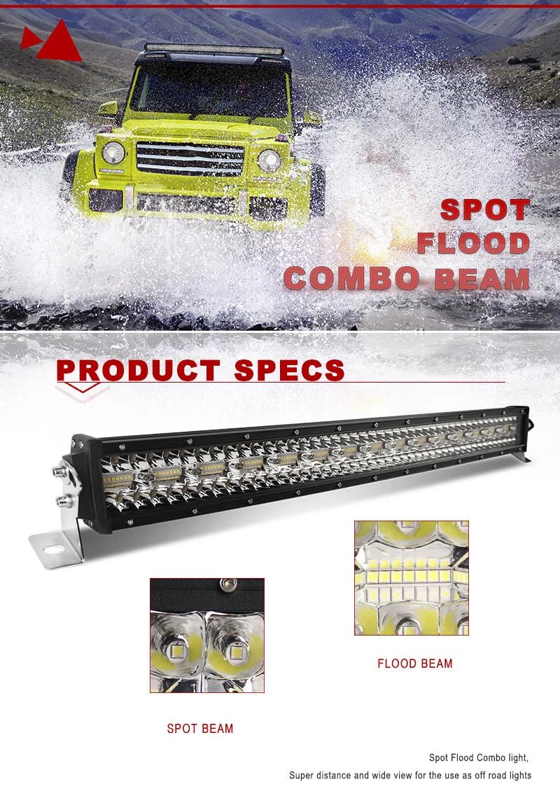 12V 24V Offroad Wholesale 3 Row LED Bar 300W 240W 180W 120W LED Offroad 50 Inch LED Light Bar