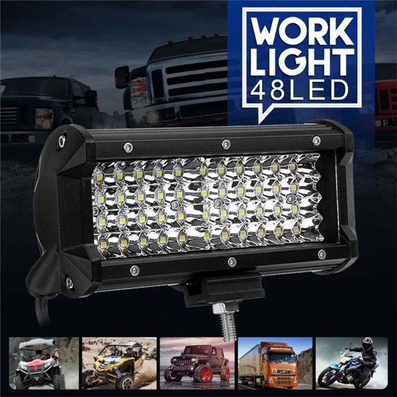 120W 7 Inch LED Work Light for Tractors Motorcycle Offroad 4WD 4X4 Truck SUV ATV LED Fog Light Bar 12V 24V 6000K