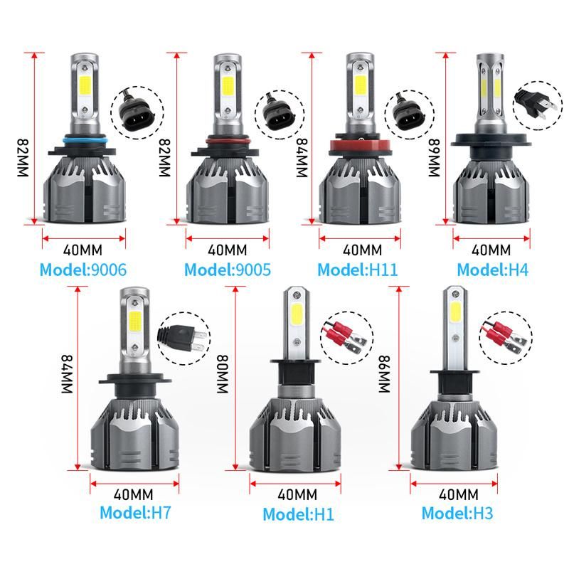 H4 H11 H3 H7 9005 9006 6000K LED Car Headlight 16000lm 120W