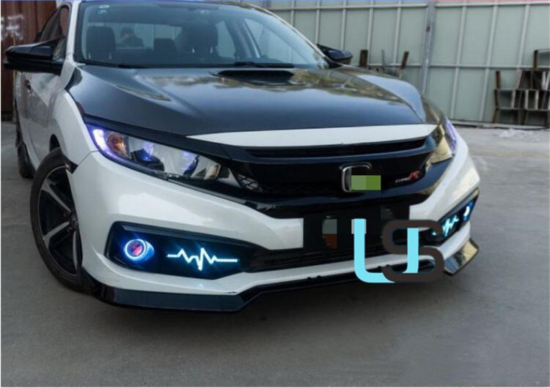 OEM DRL Fog Driving Lamps Front Bumper Auto Brake Reverse Turn Signal Daytime Running Light for Honda Civic 16-17-18